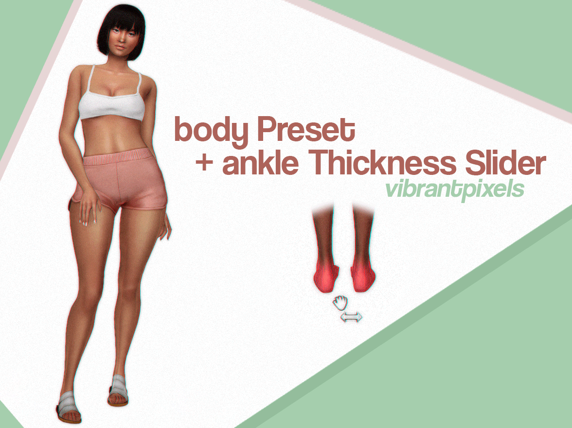 Пресеты тела и слайдер лодыжек "BODY PRESET AND ANKLE THICKNESS SLIDER"