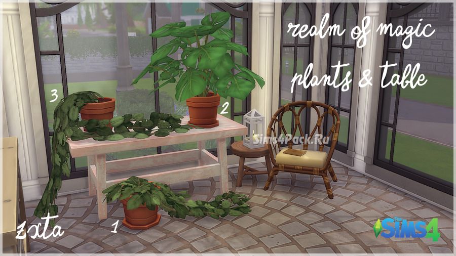 Растения и стол "RoM Plants And Table"