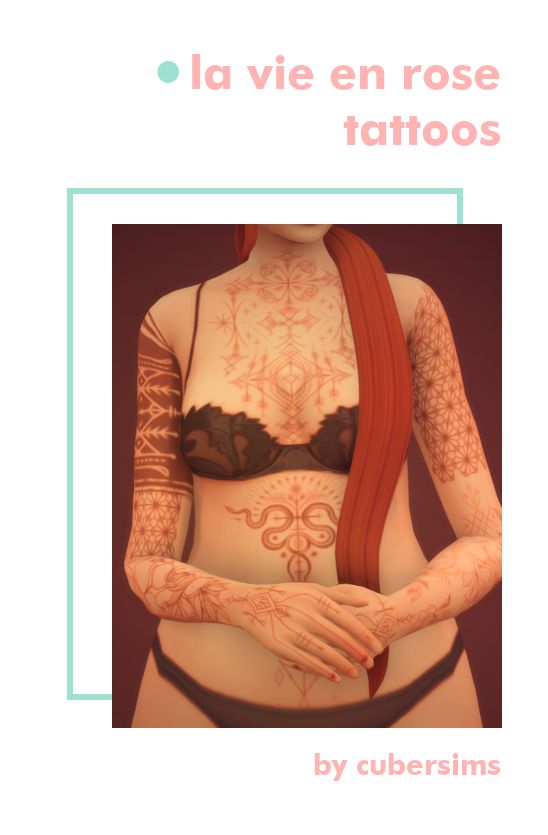 Комплект тату "La Vie En Rose tattoos"