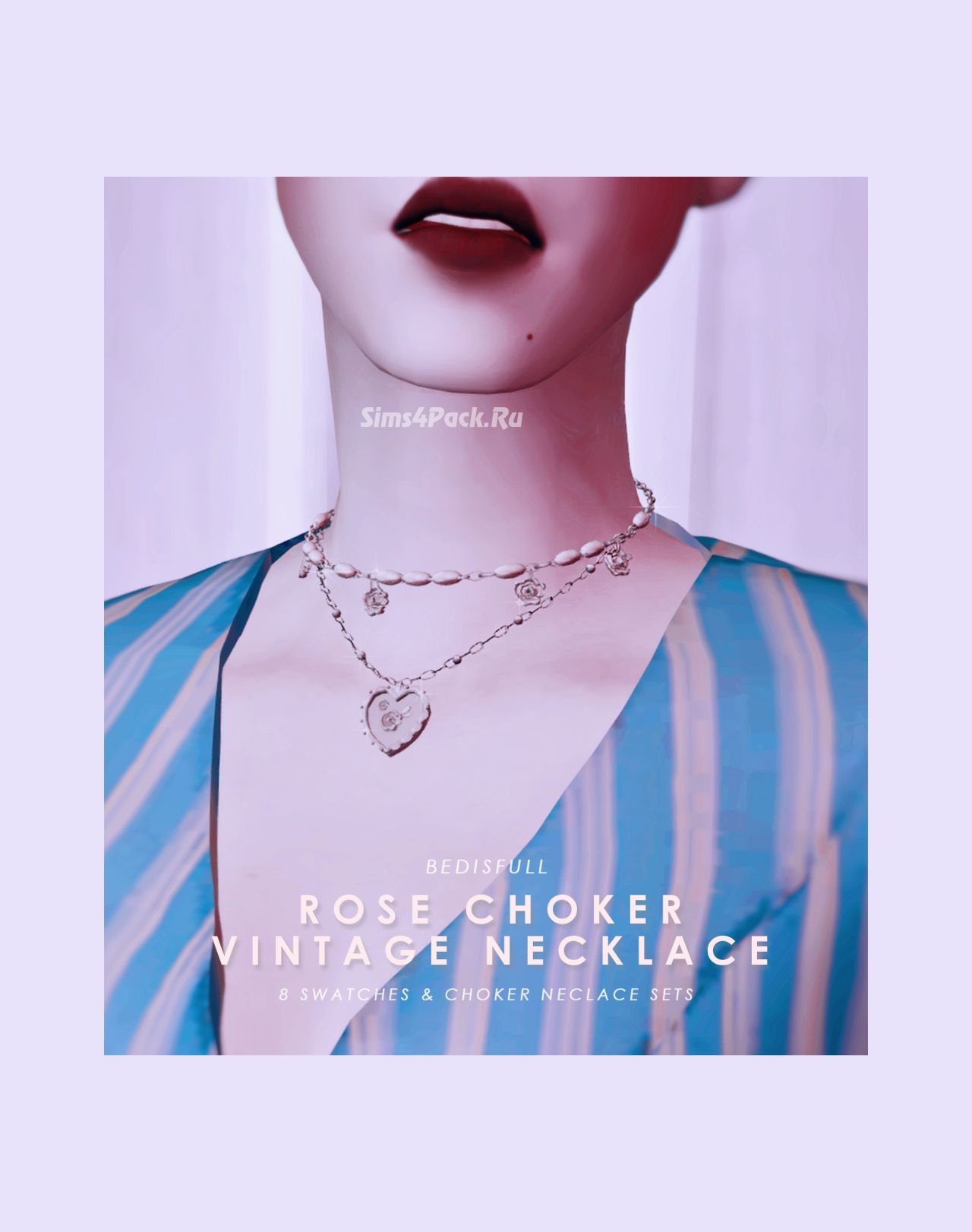 Комплект украшений "Rose choker & vintage necklace"