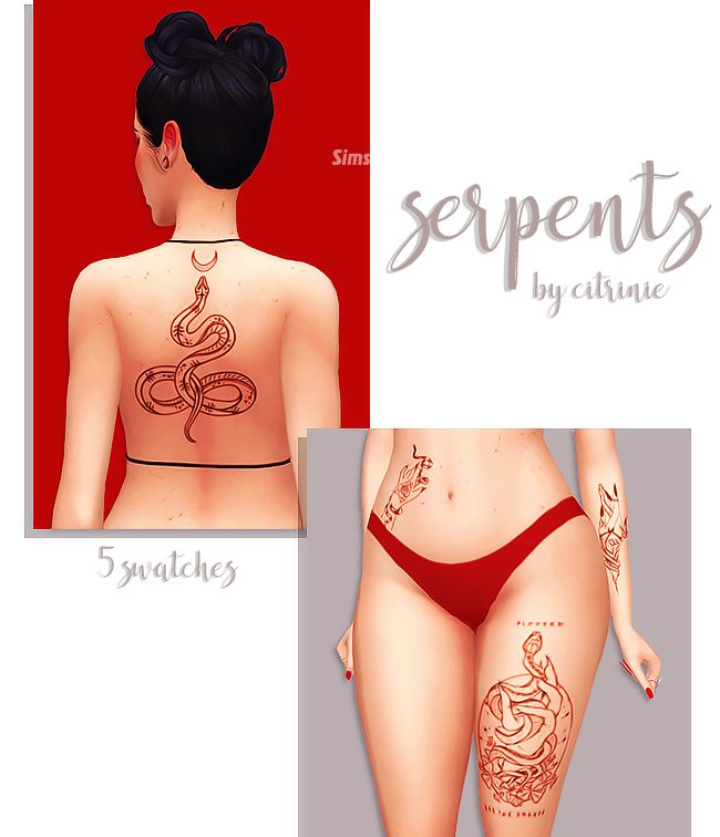 Тату сет "serpents"