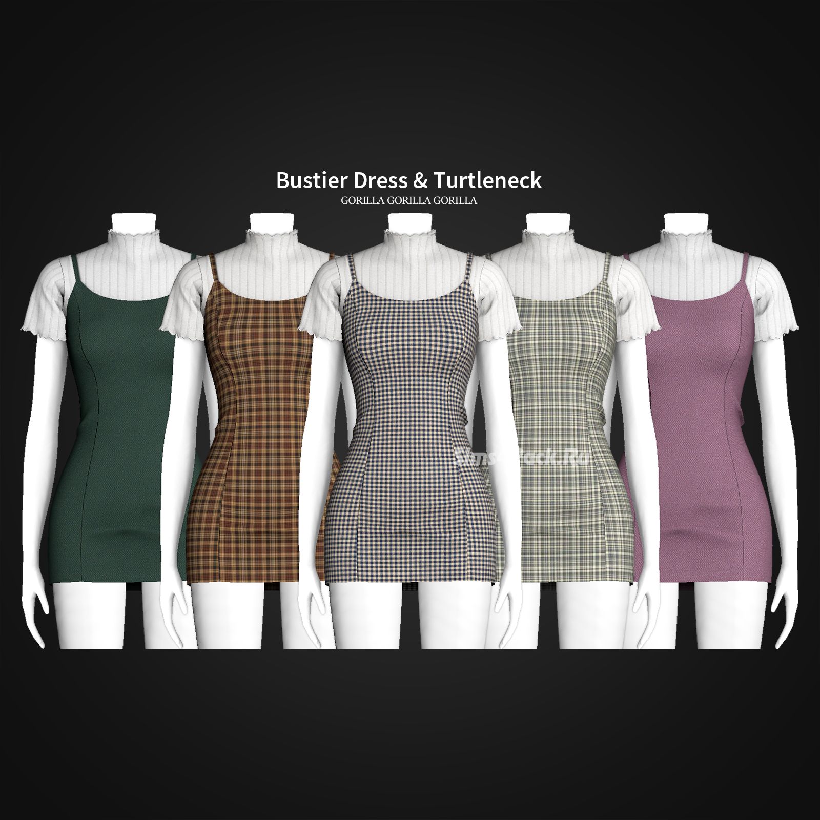 Водолазка и платье "Bustier Dress & Turtleneck"