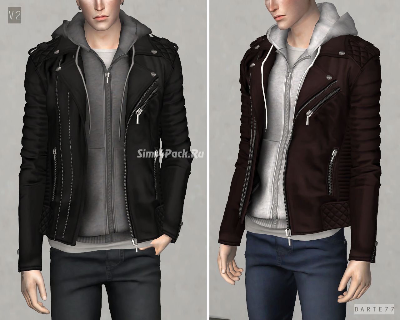 Куртка и худи "Biker Jacket w Hoodie"
