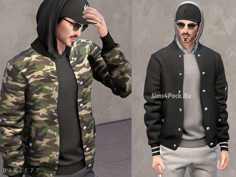 Куртка, худи и кепка "Bomber Jacket with Hoodie"