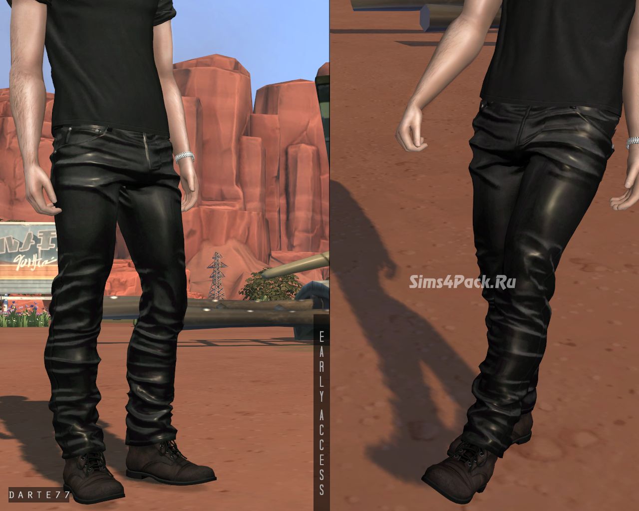 Мужские штаны "Leather Pants (V1 & V2)"
