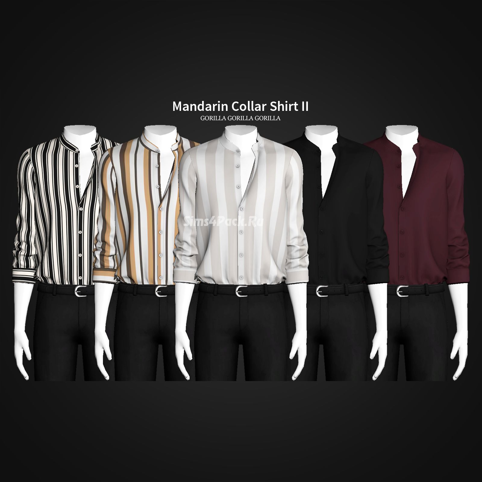Мужская рубашка "Mandarin Collar Shirt II"