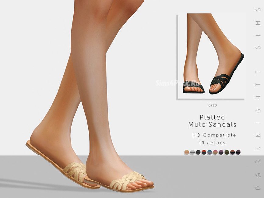 Шлепанцы "Platted Mule Sandals"
