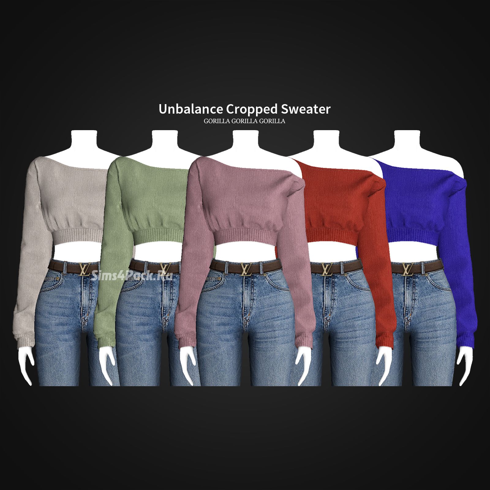 Свитер "Unbalance Cropped Sweater"