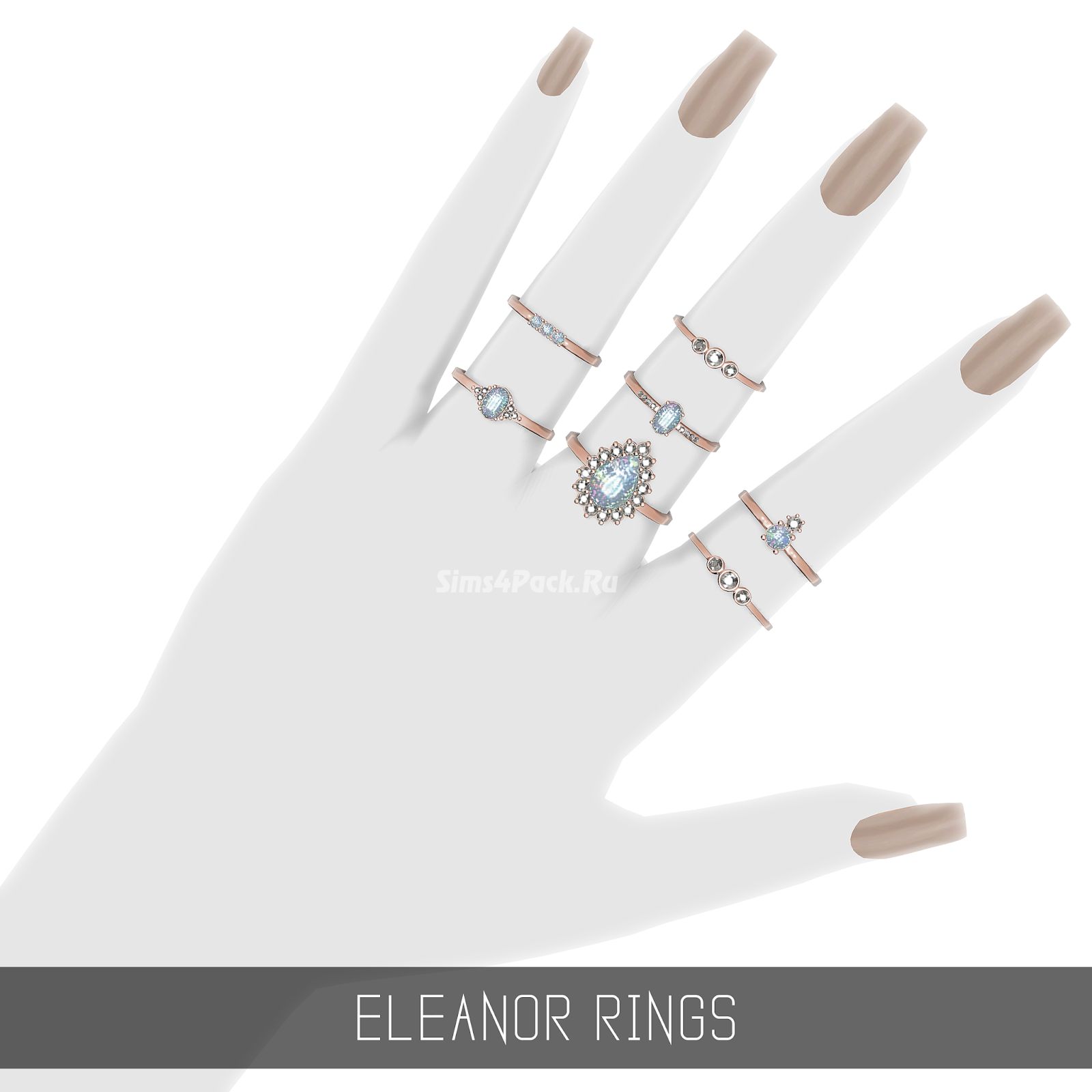 Комплект колец "ELEANOR RINGS"