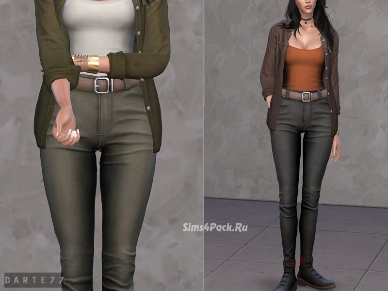 Женские джинсы "Belted High-Rise Jeans"