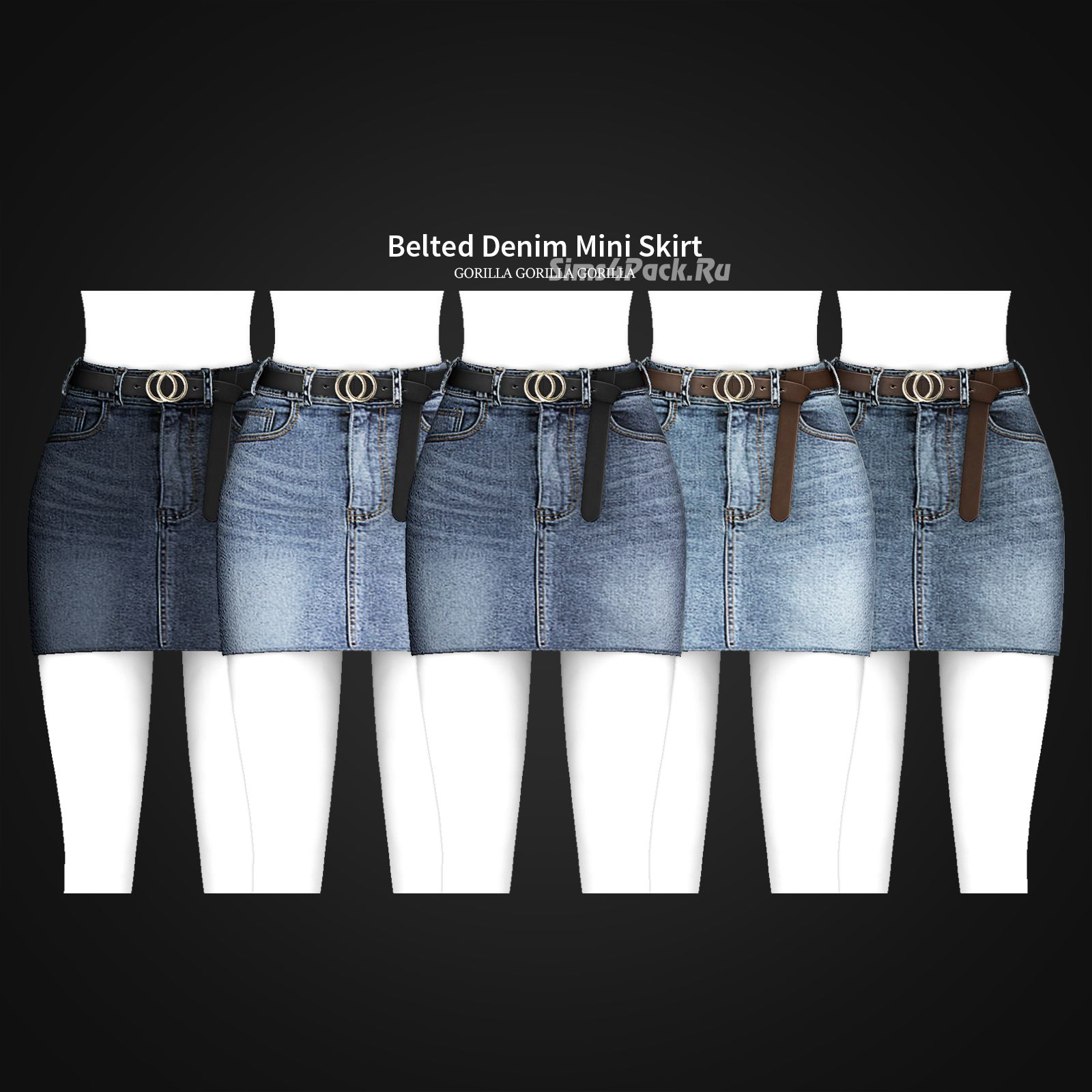 Юбка "Belted Denim Mini Skirt"