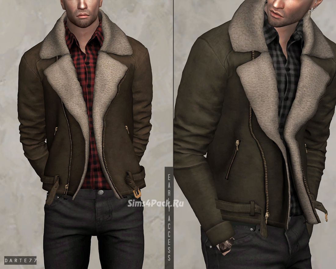 Куртка и рубашка "Fur Suede Jacket"