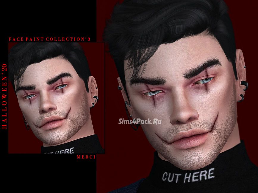 Порезы на лице "Halloween 20 Face Paint Collection 3