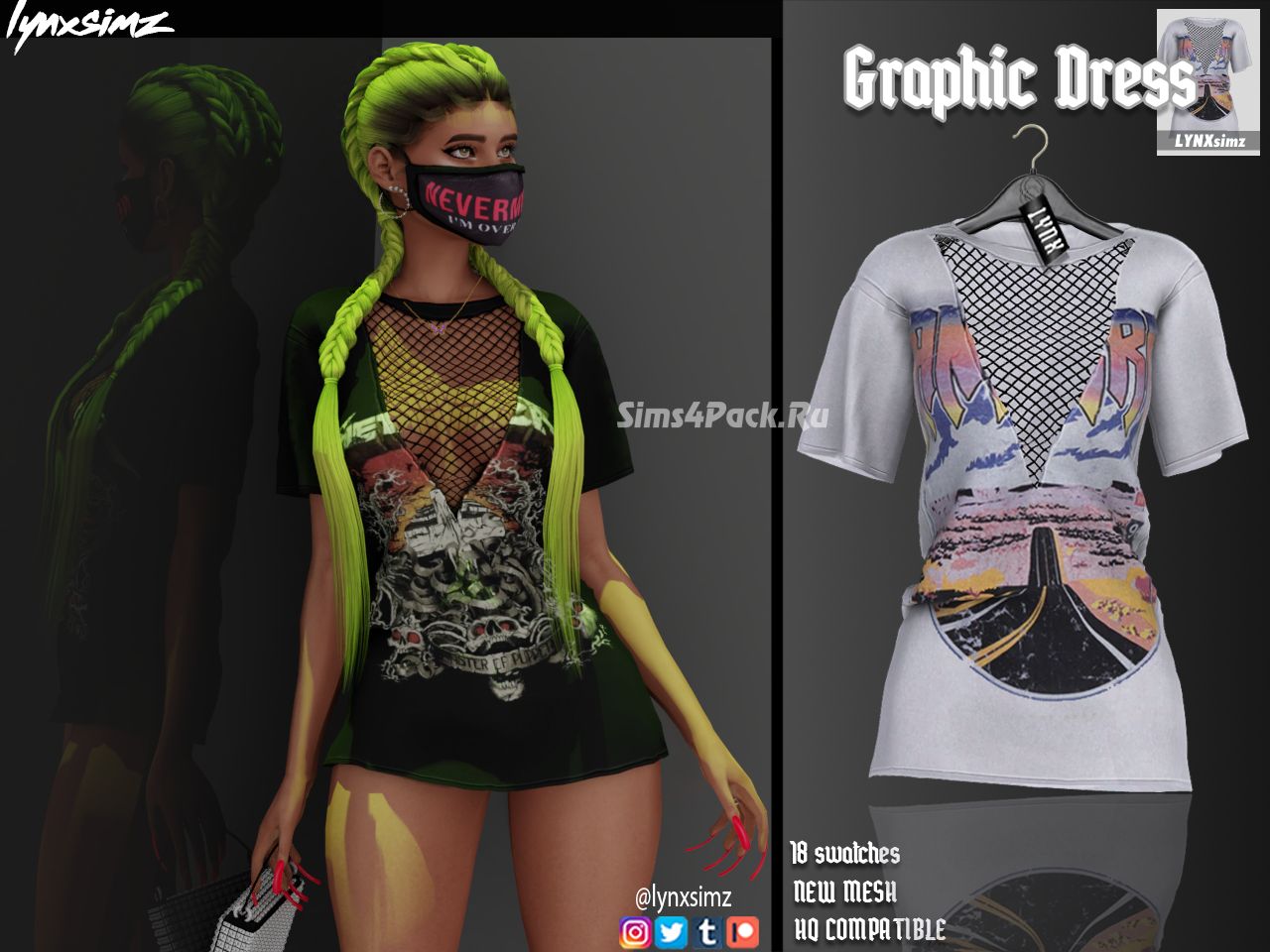Платье "GRAPHIC SHORT DRESS"