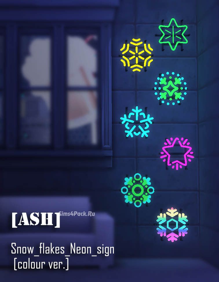 Снежинки "snow flakes Neon sign"