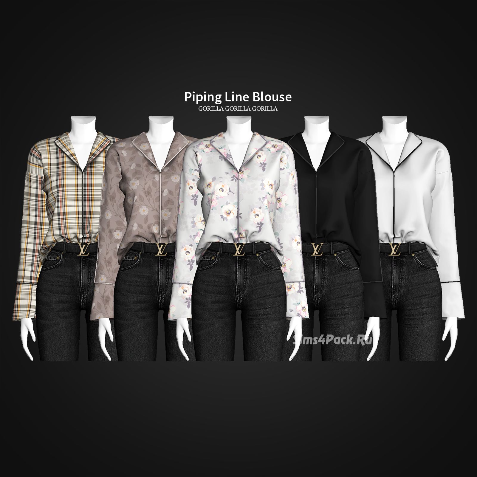 Женская блузка "Piping Line Blouse"