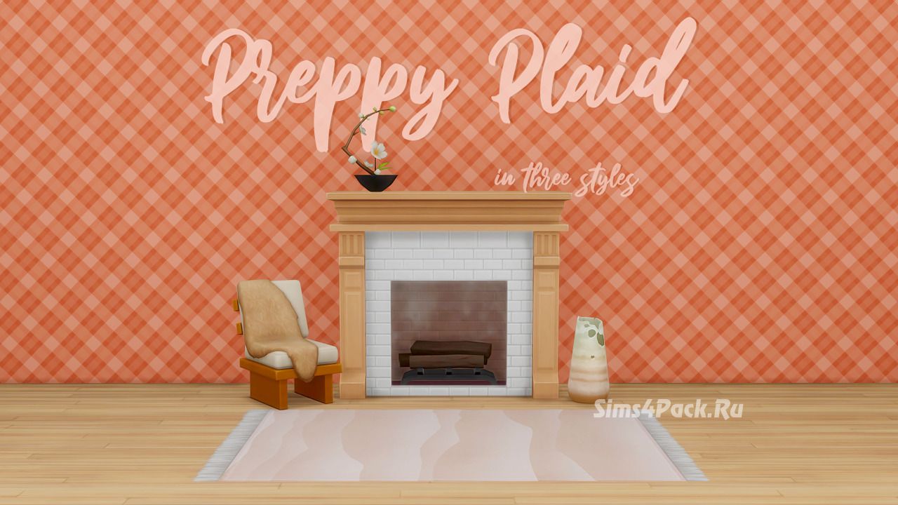 Набор настенный покрытий "preppy plaid"