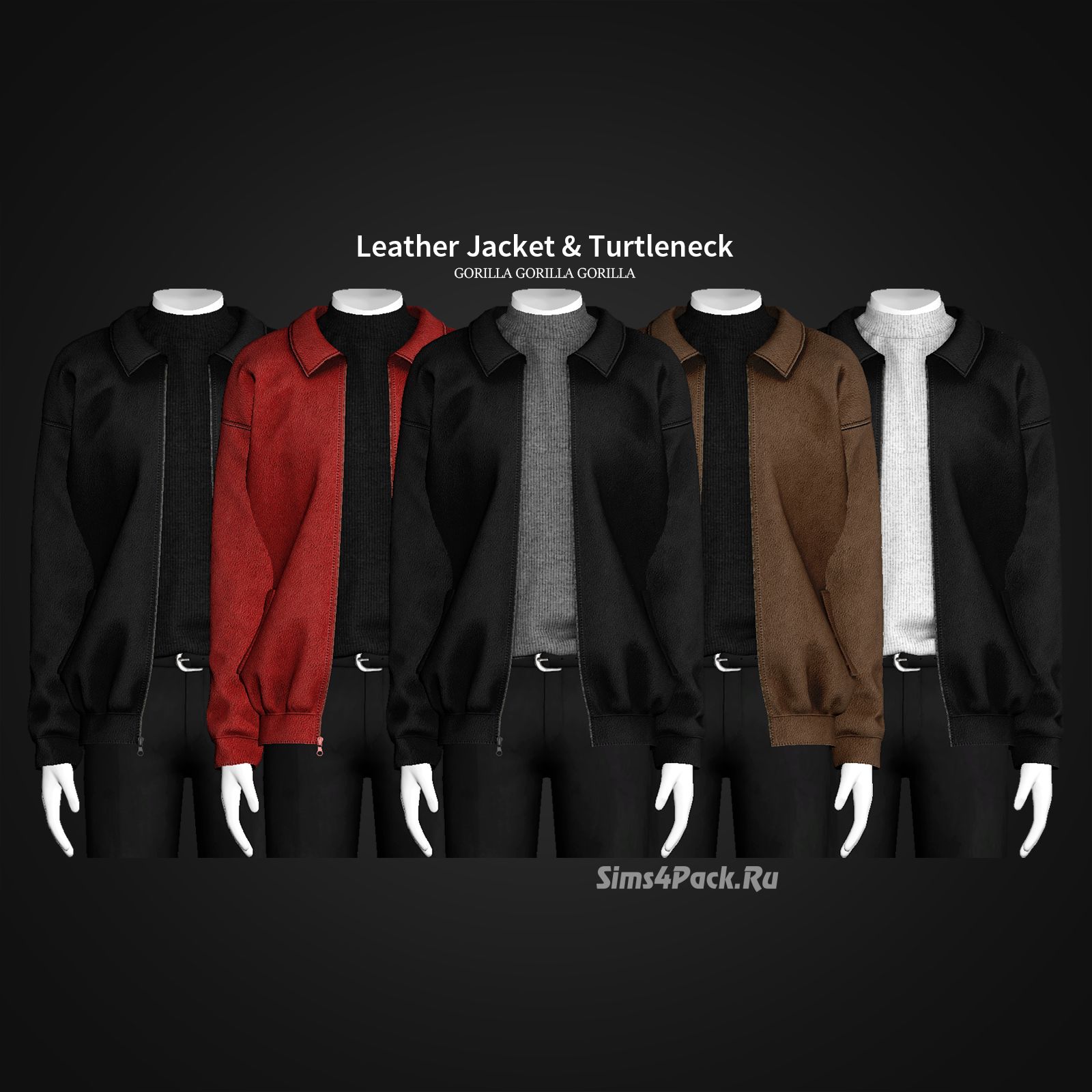 Куртка и водолазка "Leather Jacket & Turtleneck"