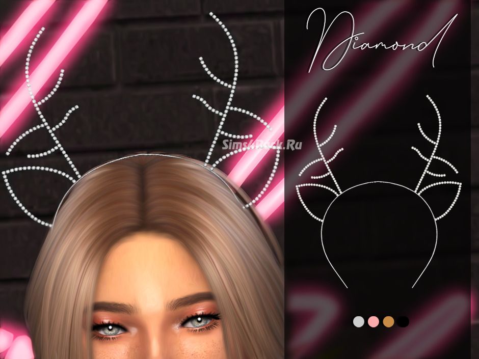 Ободок "diamond reindeer headband"