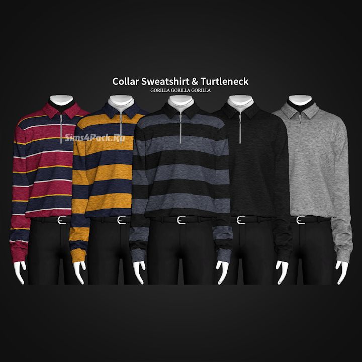 Толстовка и водолазка "Collar Sweatshirt & Turtleneck"