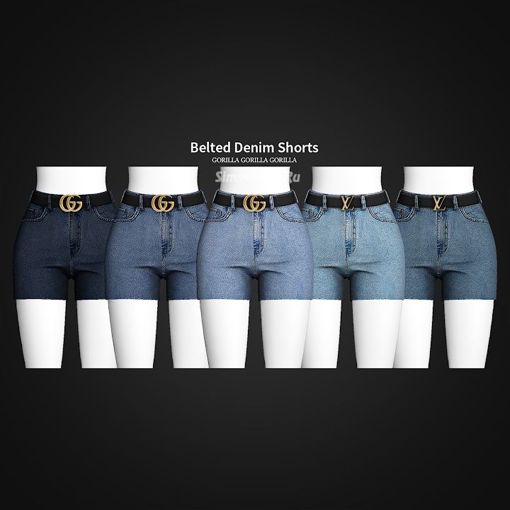 Женские шорты "Belted Denim Shorts"
