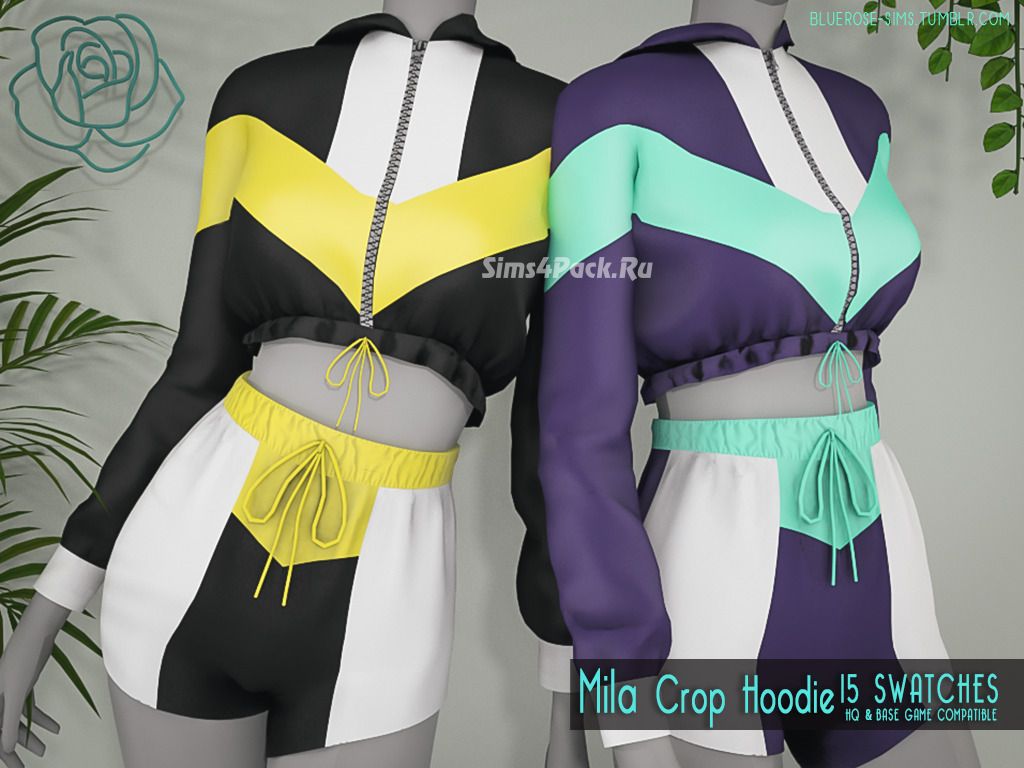 Спортивная кофта "Mila Crop Hoodie"