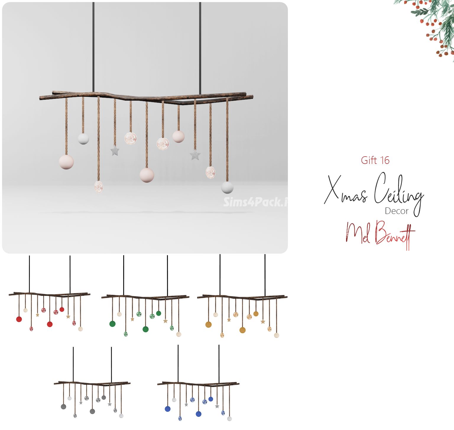 Рождественская люстра "XMAS CEILING DECOR"