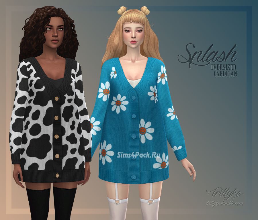 Женский кардиган "SPLASH OVERSIZED CARDIGAN"