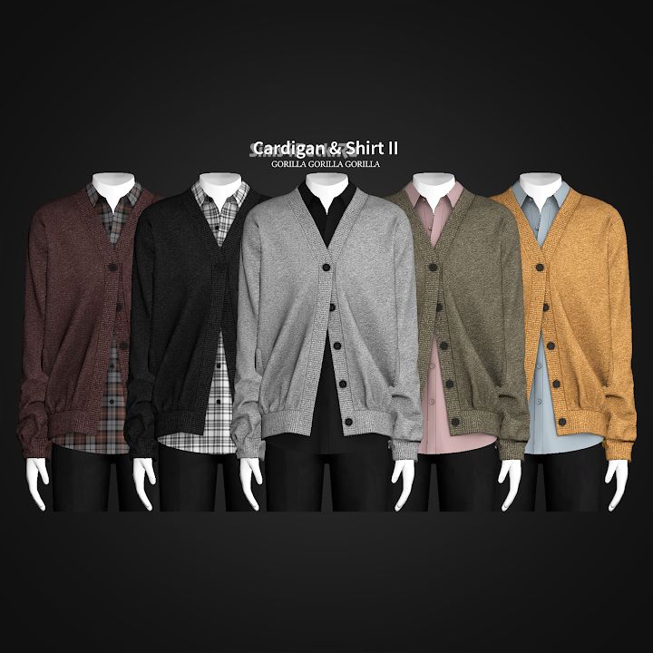 Кардиган и рубашка "Cardigan & Shirt II"