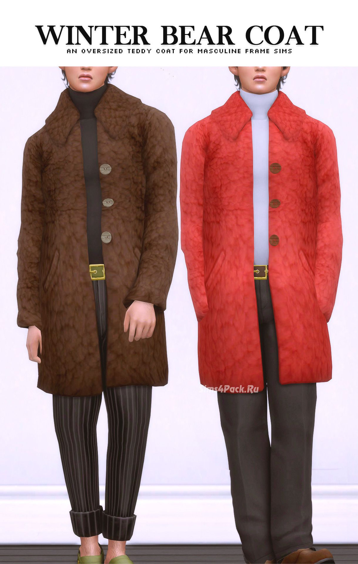 Пальто и водолазка "Winter Bear Coat"