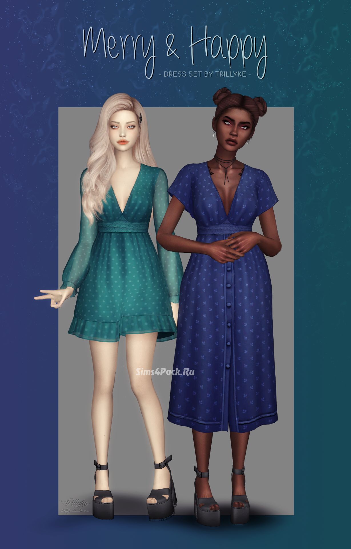 Платья "MERRY AND HAPPY DRESS SET"