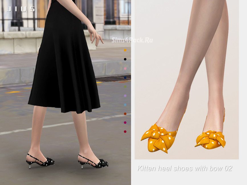 Туфли "Kitten heel shoes with bow 02"