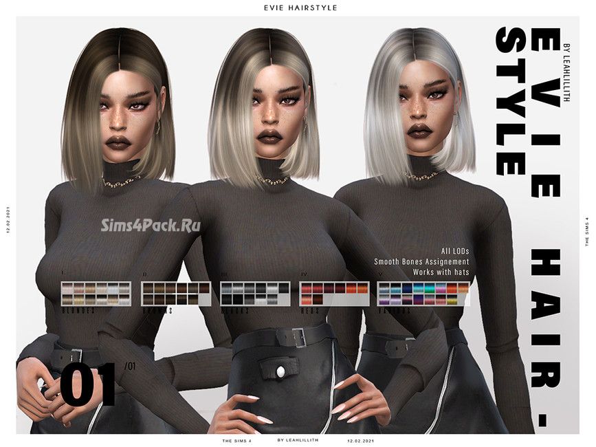 Женская прическа "Evie Hairstyle"