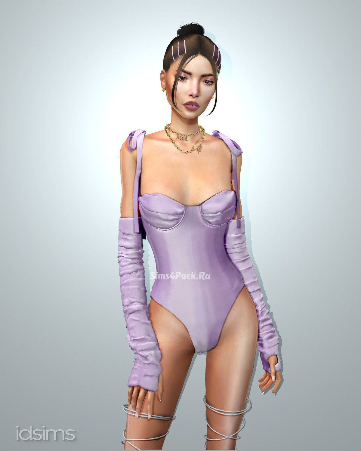 Боди и перчатки "sultry ballerina set"