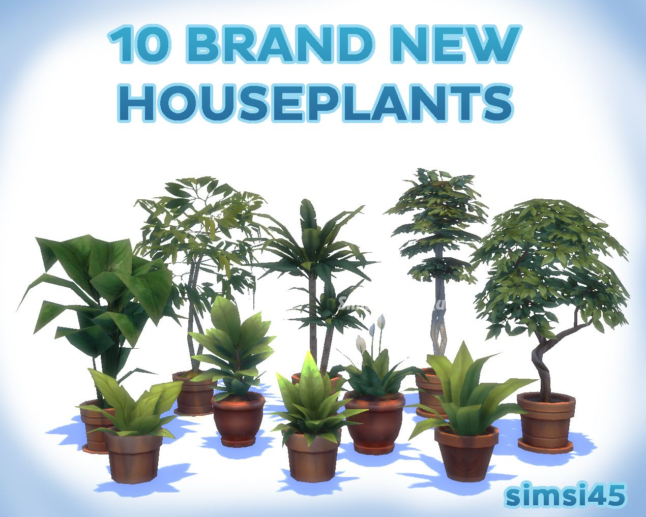 Набор комнатных растений "10 Potted Houseplants! (pt1)"