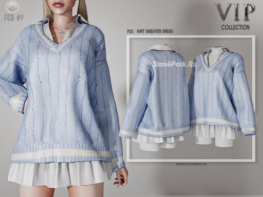 Рубашка и свитер "Knit Sweater Dress P25"