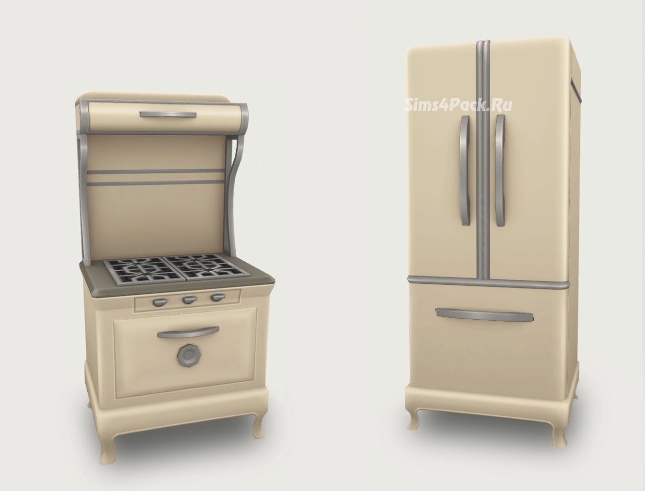 Холодильник и плита "Country Kitchen Kit Stove and Refrigerator"
