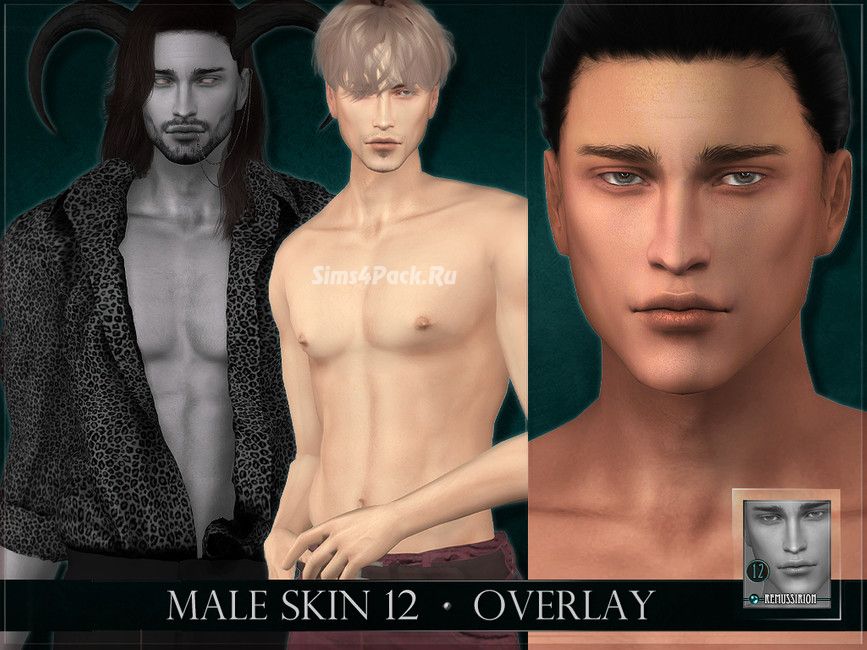 Мужской скинтон "Male skin 12 Overlay"