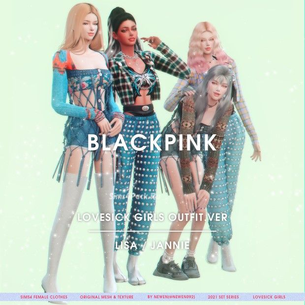 Набор одежды "BLACKPINK LOVESICK GIRLS MV outfit .ver Lisa Jannie"