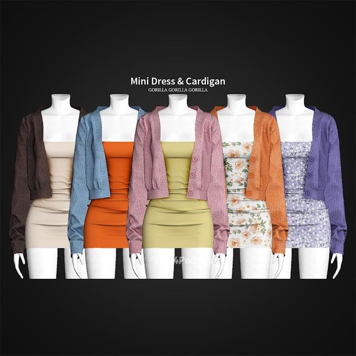 Платье и кардиган "Mini Dress & Cardigan"