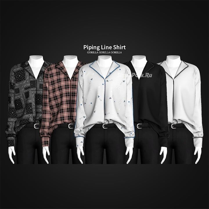 Мужская рубашка "Piping Line Shirt"