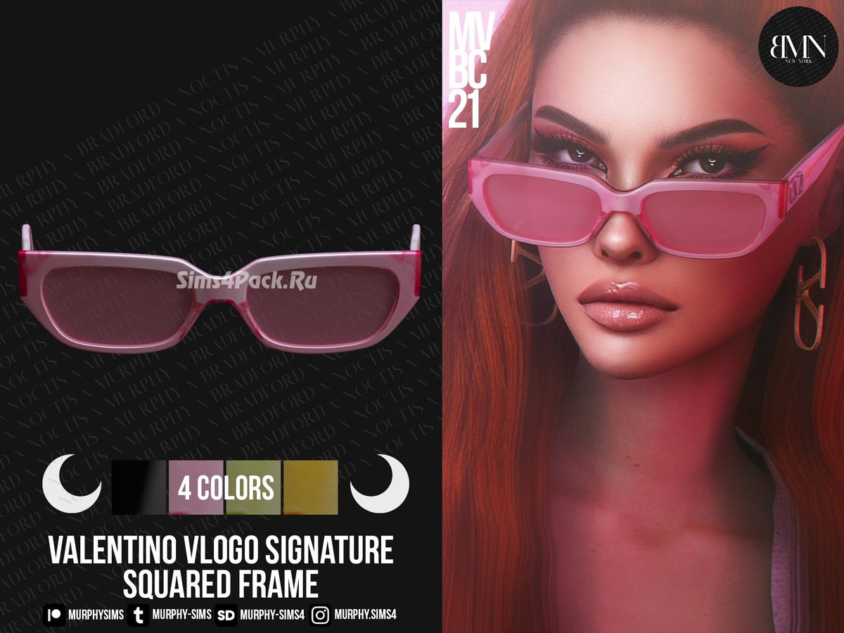 Солнечные очки "Valentino VLogo Signature Squared Acetate Frame"