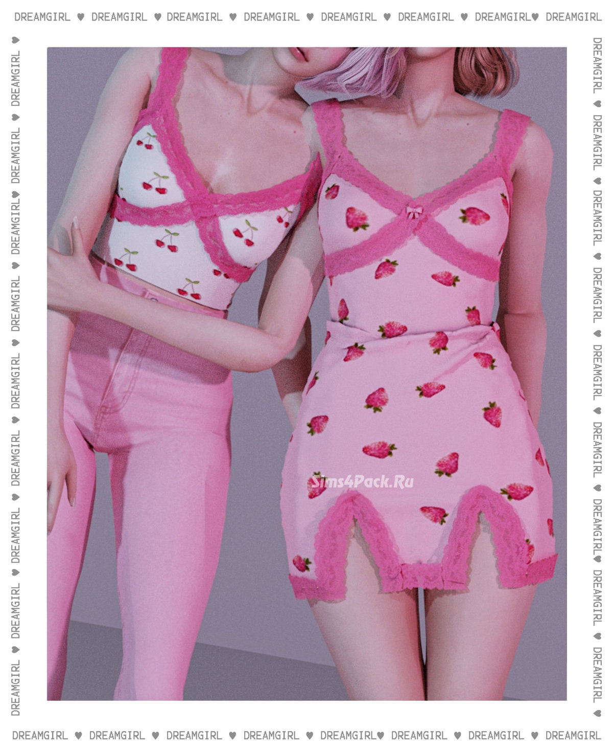 Платье и топ "LACY CROSS TANK  AND LACY CROSS DRESS"