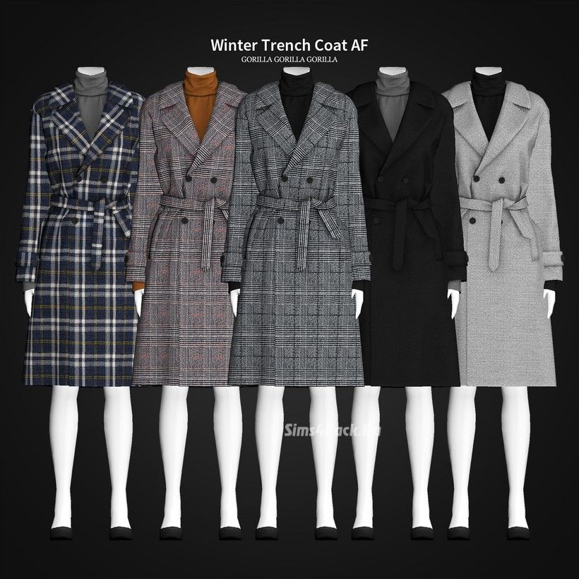 Женское пальто и водолазка "Winter Trench Coat AF"