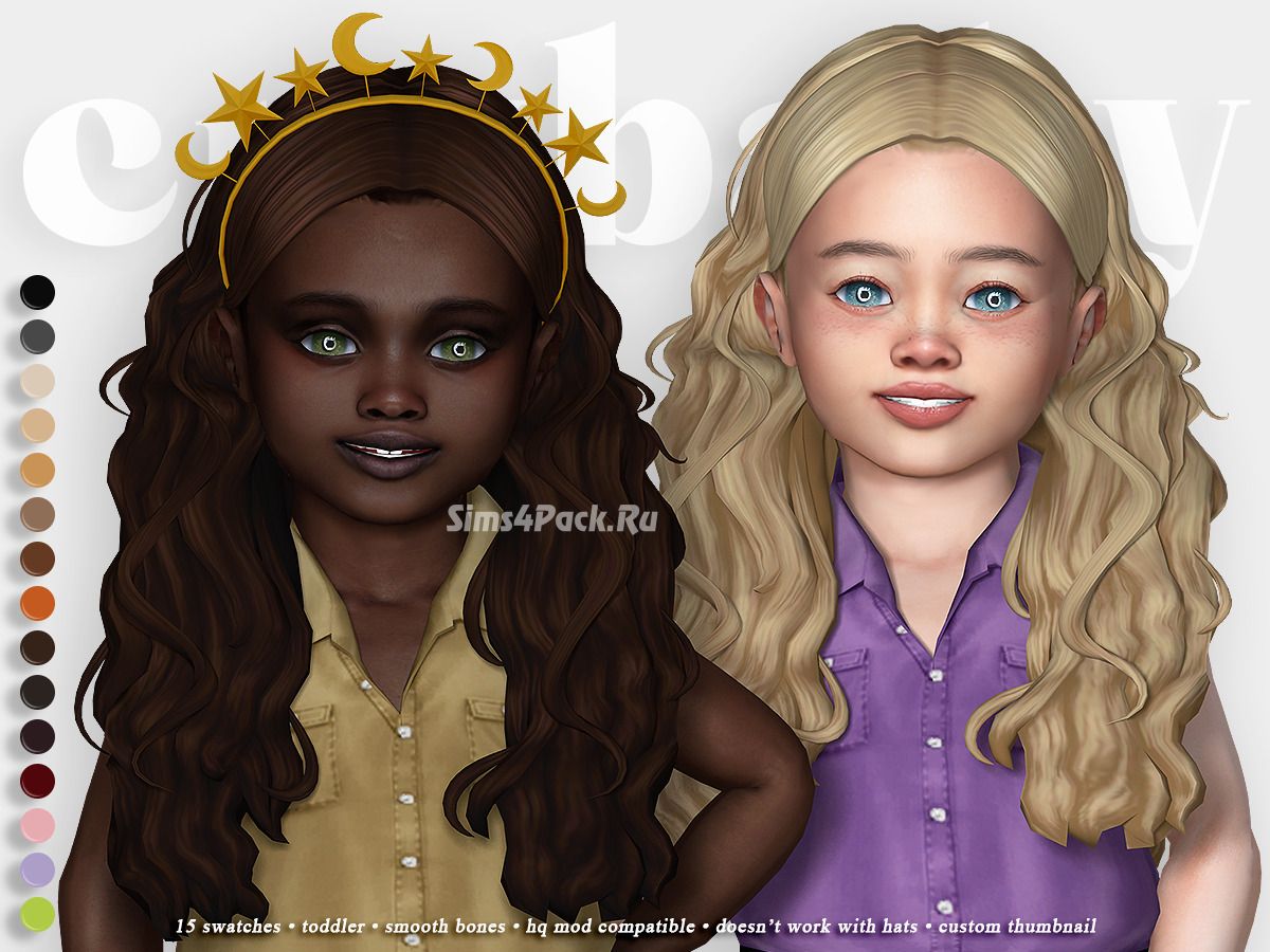 Прическа для малышек "alba hair (simstrouble)"