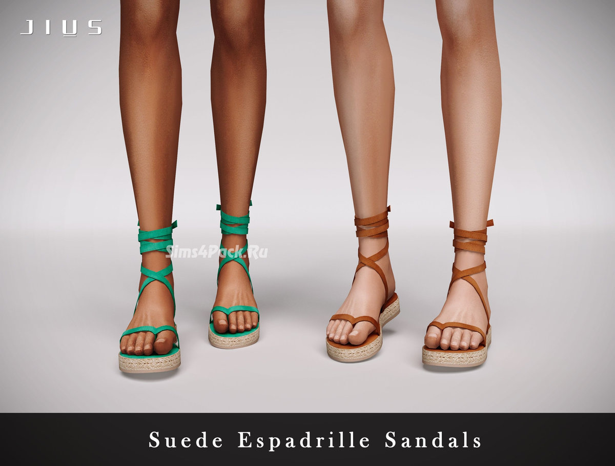 Сандалии "Suede Espadrille Sandals"