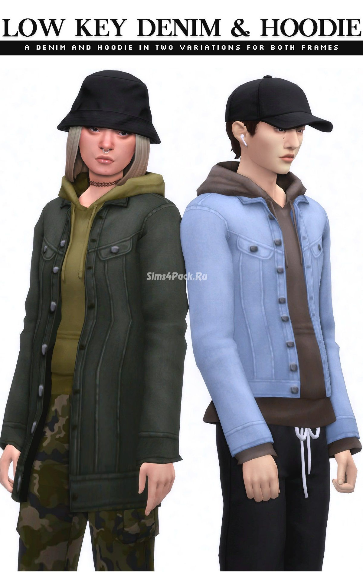 Куртка и худи "Low Key Denim & Hoodie Set"