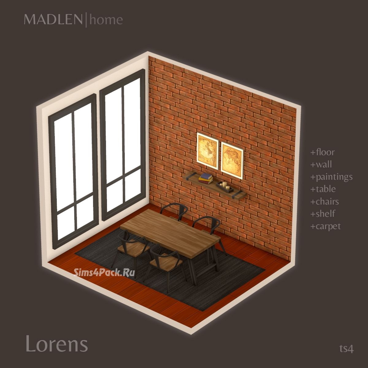 Сет для столовой комнаты "Lorens Dining Set"