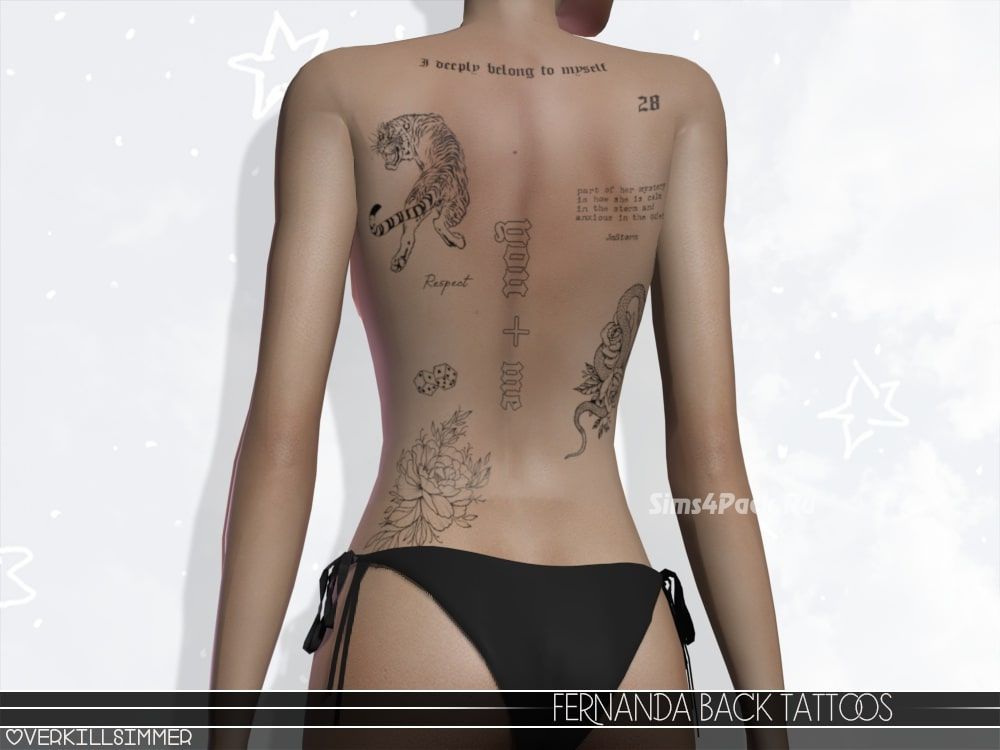Тату сет "Fernanda Back Tattoos"