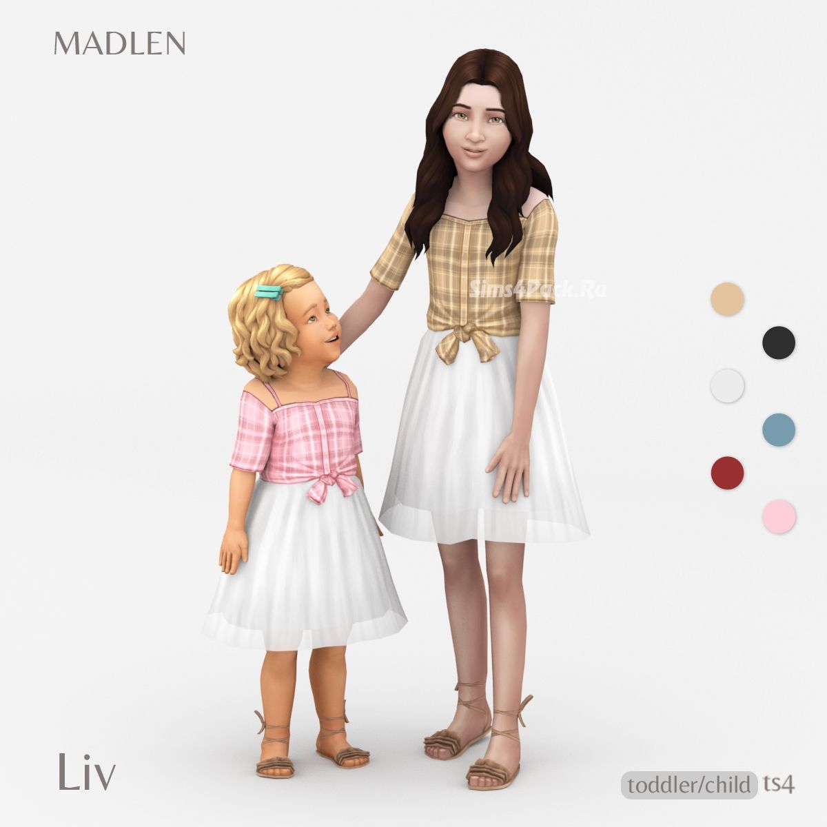 Рубашка и юбка для девочек и малышек "Liv Outfit"